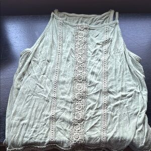 Target Green Embellished Sleeveless Tank Top